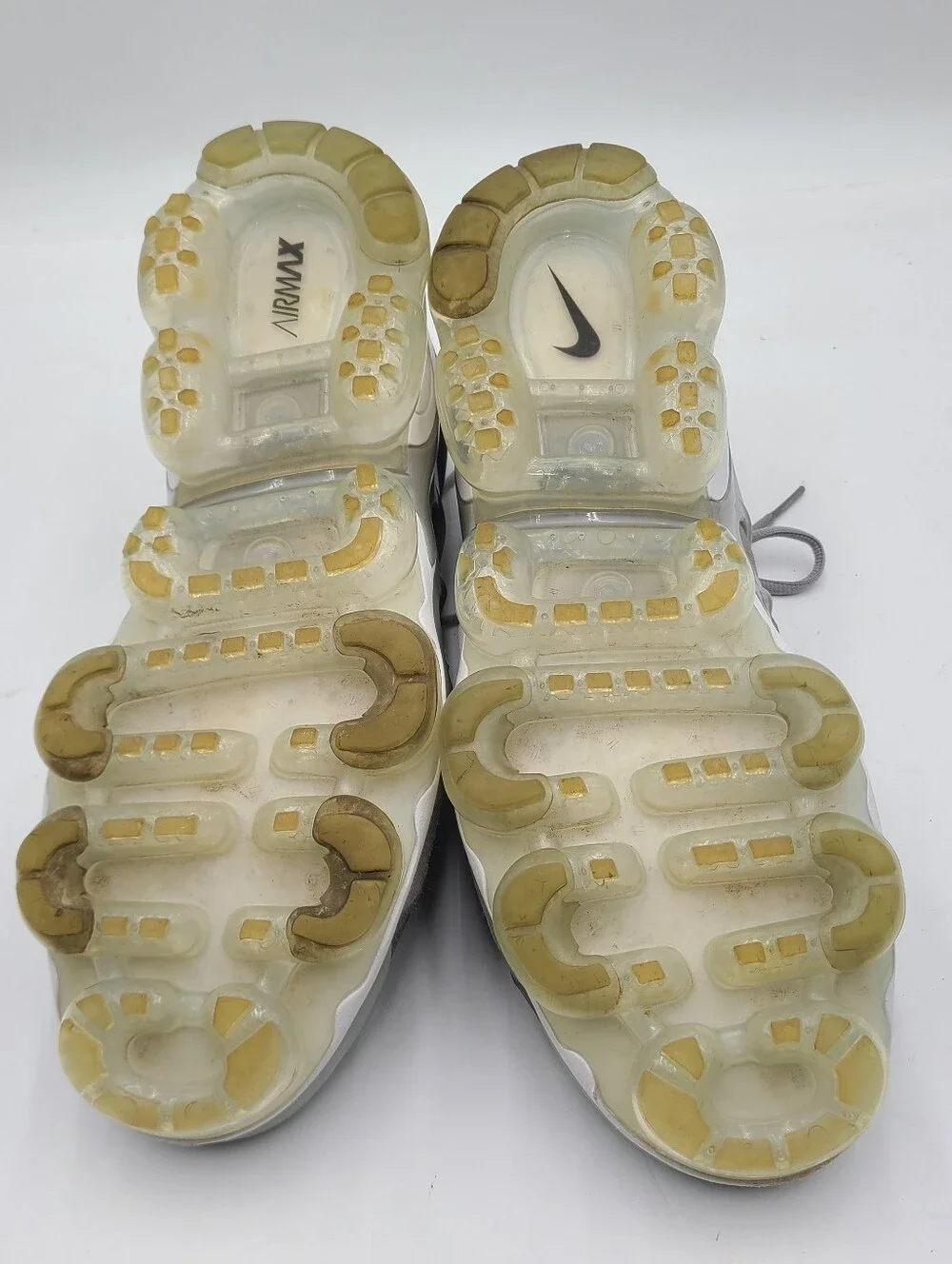 B39 Nike Air VaporMax Plus Silver Gradient Gray White Mesh 924453-007 Mens Sz 12